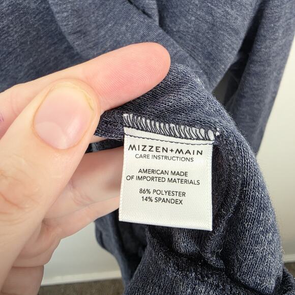 Mizzen + Main Blue Trim Fit Casual Classic Pullover Sweater Size Medium - Picture 4 of 8